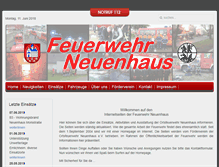 Tablet Screenshot of feuerwehr-neuenhaus.de